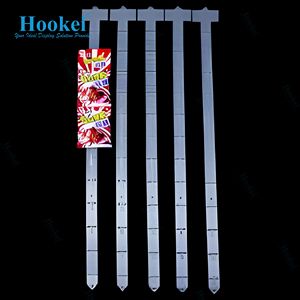 Clips Tiras Colgando Snack Display Merchandising Strip Rack con 12 Clips - Product Image 6