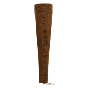 Custom 100% Genuine Coffee Tan Suede <b>Leather</b> Men’s Pants Classic Fit Private Label OEM/ODM Everyday Luxury Style - Product Image 2
