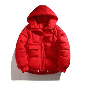 LUXE ATTIRE INDUSTRY Nouvelle Arrivée Veste d'hiver pour homme imperméable rembourrée de duvet avec garniture en fourrure coupe-vent épaisse noire à capuche - Product Image 6