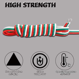 Cavo di Prolunga in Rame Stagnato 22AWG da 30M (100ft) con Connettore a 3 Pin e Filo Intrecciato a 3 Colori per Strisce LED WS281 - Product Image 5