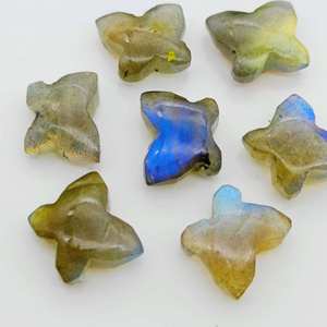 Piedras Preciosas Sueltas de Labradorita en Forma de Mariposa de 14x10MM, Talladas a Mano para la Fabricación de Joyería, Venta al Por Mayor - Product Image 6