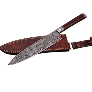 Couteaux de chef faits à la main en gros avec lame en acier forgé à tranchant de précision et manche en bois robuste pour la cuisine domestique - Product Image 1