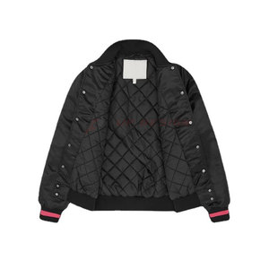 2026 Winter <b>Men's</b> Stand Collar Satin Bomber <b>Jacket</b> <b>Long</b> Sleeves Custom Design Eco-Friendly Breathable Regular Fit Casual Wear - Product Image 3