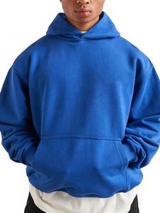 Heavyweight 100% Cotton <b>Men's</b> Oversized <b>Hoodies</b> 500 Gsm Thick Unisex French Terry Custom Embroidered Logo for Winter - Product Image 2