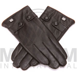 Guantes de cuero genuino para hombre, guantes de invierno para conducir, compatibles con pantalla táctil, cálidos, clásicos, de piel de oveja, cosidos a mano - Product Image 4
