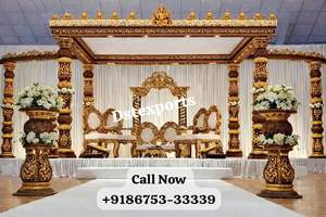 Mandapam de Madera con Diseño Yali para Bodas del Sur de la India, Personalizado, Estilo Bollywood, Decoración para Eventos en Londres, Gran Venta - Product Image 2
