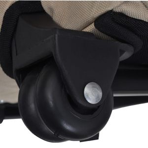 กระเป๋าใส่สัตว์เลี้ยงขนาดเล็ก ทำจากโพลีเอสเตอร์สีเบจและโลหะ - Product Image 5