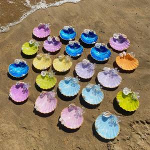 Bandeja de Joyería Hecha a Mano con Conchas de Vieira, Plato Decorativo de Conchas Marinas Naturales, Bandeja Artesanal de Conchas, Decoración para el Hogar - Product Image 1