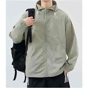 Chaqueta Cortavientos Ligera para Hombre, para Todas las Estaciones, con Capucha, Resistente al Agua, con Cierre Completo, para Deportes al Aire Libre, Casual, para Correr - Product Image 4