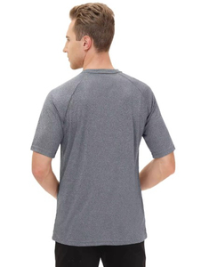 Camiseta de hombre con efecto acid wash, estilo vintage desgastado, hombros caídos, tejido, corte holgado, manga corta, cuello simulado, OEM - Product Image 4