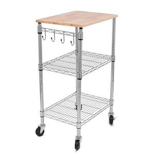 Space Saving Metal Kitchen Trolley Organizer With Multi Purpose Storage <b>Shelves</b> For Kitchen Essentials Arrangement - Product Image 1