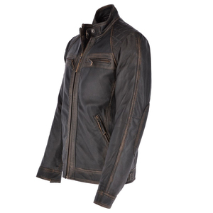 Custom Men's <b>Quilted</b> Leather Motorcycle Jacket Windproof Racing Outerwear for Outdoor Riding & Protection jacket for men - Product Image 2