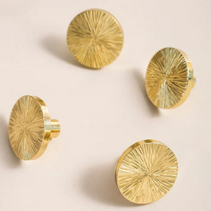 Hammered Solid Brass Cabinet Knobs Drawer & Kitchen <b>Pulls</b>, Dresser & <b>Door</b> <b>Handles</b>, Decor Cabinet Hardware - Product Image 2
