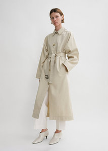 Gabardina Larga Negra para Mujer, con Cuello Mao, Estampada, Transpirable, con Forro de Poliéster, para Invierno - Product Image 2