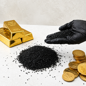 Carbón Activado de Cáscara de Coco Vitronexa Carbon Gold Recovery Focused 6x12 CTC 60min para Operaciones Mineras, Alta Dureza 99% ISO - Product Image 1