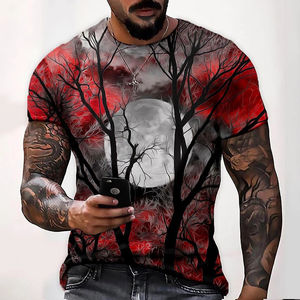 Camisetas de sublimación de alta calidad 100% poliéster con tacto de algodón, camisetas de poliéster en blanco personalizadas para sublimación para hombres. - Product Image 2