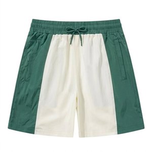 High Sales Custom Logo Green White Men's High Quality Nylon <b>Wind</b> <b>Breaker</b> Shorts Sets For Vintage Wear Men Set Highstreet Jackets - Product Image 4