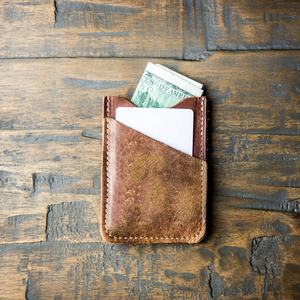 Cartera minimalista de béisbol, tarjetero hecho a mano único, regalo de Navidad hecho a mano, 2017 - Product Image 1