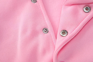 Blouson Teddy Rose Femme en Gros, Manches Longues, Col Montant, Bordures Contrastantes, Coupe Courte, en Polyester, Vêtement d'Extérieur pour l'Automne - Product Image 4