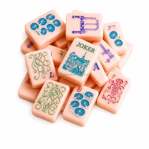 In Stock 160 High-quality Luxury Modern paris pink American <b>Mahjong</b> Tiles Travel <b>Mahjong</b> <b>Set</b> Free <b>Mahjong</b> Bag - Product Image 1