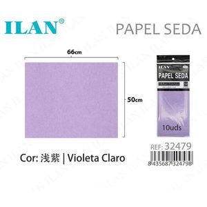 Ilan Carta Velina Viola Chiaro 50x66cm 10 Pezzi per Confezione - Product Image 2