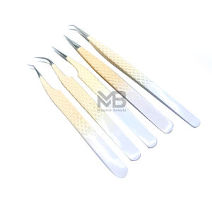 Pince à épiler antistatique personnalisée en acier inoxydable pour extensions de cils, outil de beauté pour pose de faux cils - Product Image 1
