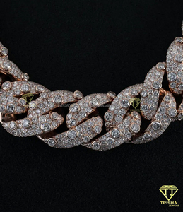 Conjunto de Cadena Cubana Premium de 22mm con Incrustaciones de Diamantes Moissanite VVS, Estilo Hip Hop, Plata de Ley 925, Collar de Lujo - Product Image 4