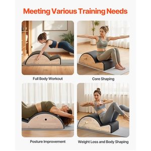 Equipo de Ejercicio para el Hogar, Corrector de Columna de Madera para Pilates, Accesorio para Yoga y Entrenamiento Corporal, Arco de Goma para Ejercicios - Product Image 5