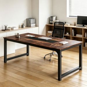 Tavolo da Conferenza dal Design Minimalista Contemporaneo, Lussuoso Pannello in Acciaio Pieghevole Stile Legno per Ufficio o Sala Riunioni Scolastica - Product Image 4