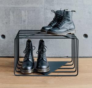Chic <b>Shoe</b> Rack Dual Tier Modern Organizer <b>Space</b> <b>Saving</b> Design Strong Durable Frame Flexible <b>Storage</b> Minimal Entryway Solution - Product Image 1