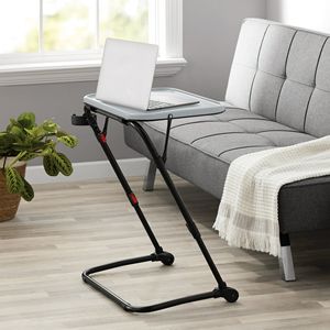 Vassoio TV regolabile pieghevole con portabicchieri 20.87 "W X 14.76" D X 27.76 "H mobili per ufficio - Product Image 4