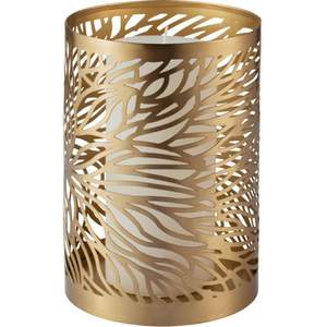 Portavelas Votivo de Metal con Acabado de Latón Vintage, Linterna Geométrica Cortada con Láser para Decoración de Mesa de Boda, Vestíbulo de Hotel y Eventos - Product Image 2