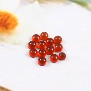 Lot en gros de cabochons ronds en cornaline naturelle 6x6mm, dos plat, calibrés, pierres précieuses en vrac pour la fabrication de bijoux - Product Image 3