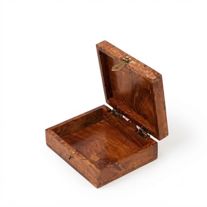 Wooden Jewellery <b>Box</b> Handmade Solid Wood Storage <b>Box</b> <b>Vintage</b> <b>Jewelry</b> Organizer Case & Keepsake Chest With Metal For Women Gift - Product Image 1