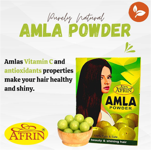 Poudre d'Amla et de Groseille Indienne Afrin Pure avec Eau de Rose pour la Croissance et la Brillance des Cheveux, Vitamine C Naturelle 100g - Product Image 6
