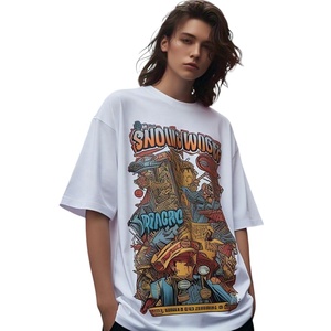 Plain Blank Cotton Polyester T-shirt Unisex Men Women Heavyweight Oversized <b>Tshirt</b> Custom 100% cotton T-shirt for men loose fit - Product Image 1