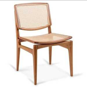 Silla de Ratán Indo Sml Moderna - Muebles Cómodos para Sala de Estar, Madera de Teca Sostenible y Ratán, Uso Interior/Exterior - Product Image 3