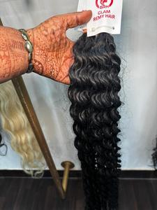 Extensions de cheveux humains non Remy, ondulés et raides, naturels, légers, écologiques, en vrac - Product Image 2