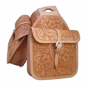 Sac de selle en cuir véritable de style western de haute qualité, avec double couture, respirant et multifonctionnel, pour l'équitation. - Product Image 5