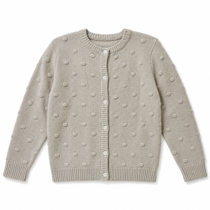 Suéter Cárdigan de Mujer con Botones Delanteros, Manga Larga, Cuello Redondo, Textura de Puntos |   Fabricante OEM ODM Bangladesh - Product Image 5