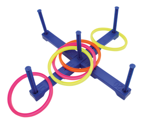 Jeu de lancer d'anneaux arc-en-ciel GISCO Factory Fun pour enfants de 3 à 6 ans, unisexe, taille standard, pour l'extérieur/l'intérieur, en plastique, sport - Product Image 1