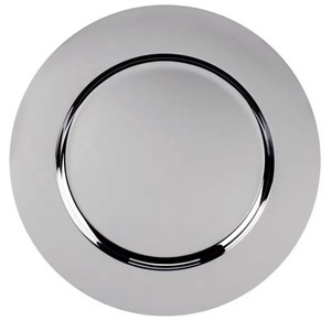 Assiette de Présentation Créative en Acier Inoxydable Argenté, Écologique, Personnalisable avec Gravure Couleur, pour Maison, Hôtels, Mariages - Product Image 4