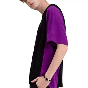 เสื้อยืดโอเวอร์ไซส์สีพื้นผ้าฝ้าย 100% รุ่นใหม่ล่าสุด เสื้อยืดโอเวอร์ไซส์ทรงหลวมไหล่ตกสำหรับผู้ชาย - Product Image 5