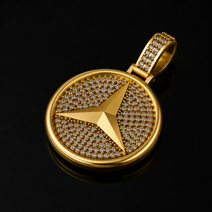 Collar Personalizado con Colgante de Disco Circular de Diamantes Naturales, Chapado en Oro sobre Plata 925, Estilo Hip Hop, Joyería Fina - Product Image 6