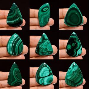 Malaquita natural cabujón verde con bandas, piedra preciosa de malaquita para la fabricación de joyas, anillos, colgantes, piedra suelta al por mayor - Product Image 2