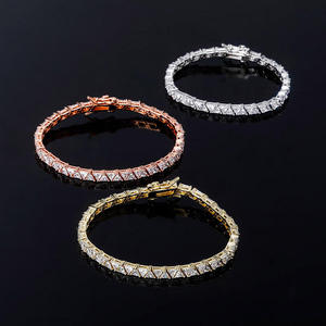 Bracelet chaîne tennis en or 14 carats avec diamants de laboratoire de 2 mm à 4 mm, certifié IGI, style hip-hop, unisexe - Product Image 3