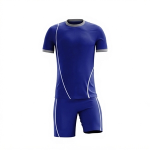 Conjunto de Camiseta de Fútbol Negra para Hombre, Manga Corta, Poliéster que Absorbe la Humedad, Cuello Redondo, Ajuste Atlético, para Todas las Temporadas - Product Image 2