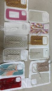 Nouvelle Coque de Téléphone Portable Personnalisable en Acier Inoxydable Faite à la Main avec Broderie de Perles, Style Bohème Luxe, Art du Fil Coloré, Motif Pizza - Product Image 6