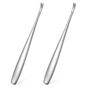 Pousse-cuticules professionnel en acier inoxydable double extrémité en forme de V, réutilisable et durable, pour manucure et soin des cuticules - Product Image 5
