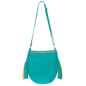 Colibris outillés à la main et peints à la main et fleurs de Moraea Villosa entourant un grand sac de pierres précieuses Turquoise véritable - Product Image 5